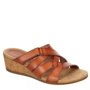 BJORNDAL WOMENS MABEL WEDGE SANDAL - COGNAC - Size 10